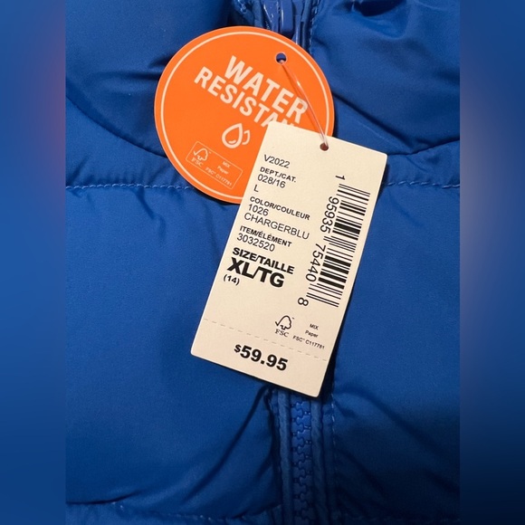 NWT The Children’s Place Blue Puffer Jacket - Picture 2 of 9